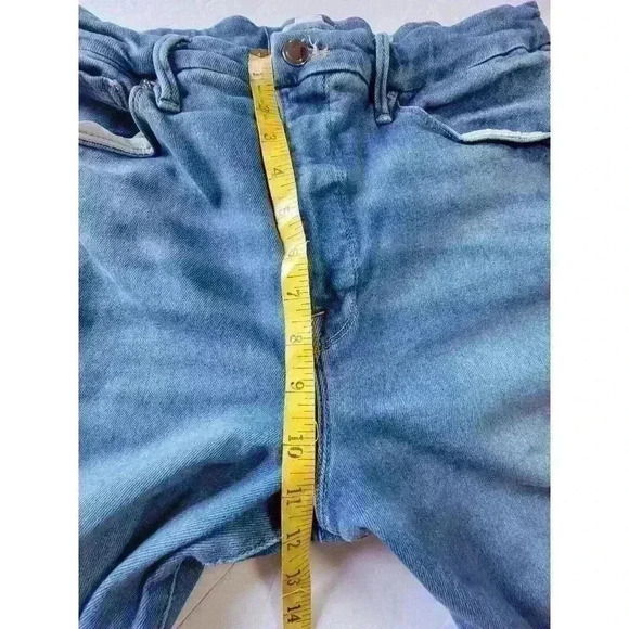 Good American High Rise Jeans Good Waist Distressed Indigo #GW731T Size 15/26 - Picture 16 of 16